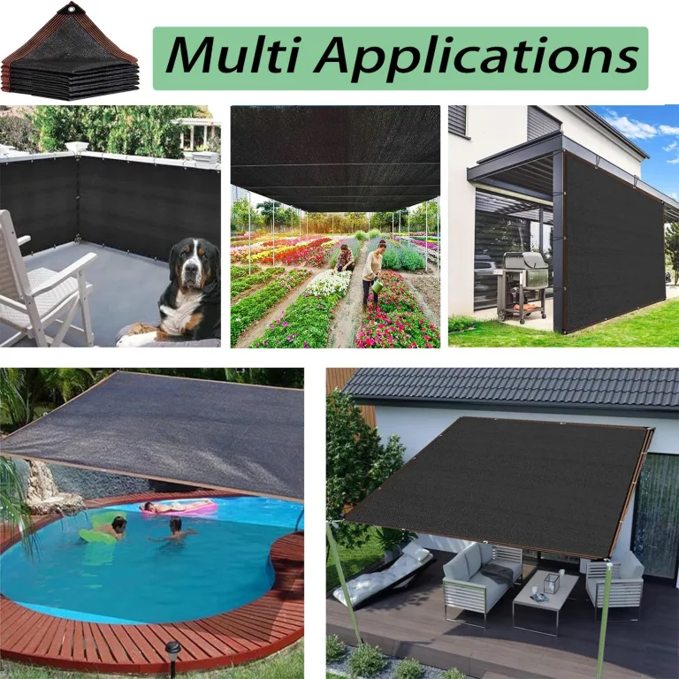 90 % Sonnenschutz, Netzplane für Gewächshaus, Terrasse, Pflanzen und Tomaten, kühlendes Schattennetz für Gartenarbeit im Freien, UV-Schutz, 2,9 x 4,8 m, Schwarz – Bild 6