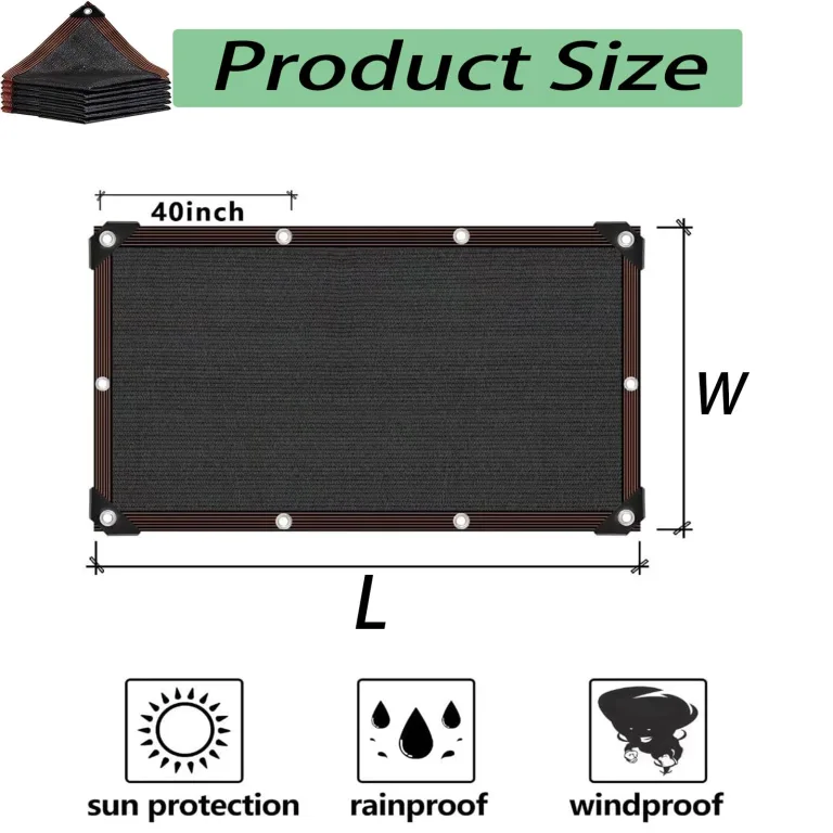 4,6 x 90 m schwarzes Sonnenschutztuch – 90 % UV-Block-Mesh-Plane für Gewächshaus, Terrasse und Pflanzenschutz – ideal für Tomaten und Kühllösungen im Freien – Bild 2