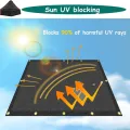 Sonnenschutztuch, UV-Schutz, für Pflanzen, Gewächshaus, Terrasse, Tomaten, Hühnerstall, Scheune, Zwinger, wetterfest, 3 x 6 m, Schwarz - Thumbnail 7