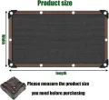Schwarze Gartenabdeckung, UV-beständiges Netzgewebe mit verstärkten Ösen, perfekt für Gewächshauspflanzen und Blumen, 2,4 x 7,6 m, Sonnenschutznetz - Thumbnail 3