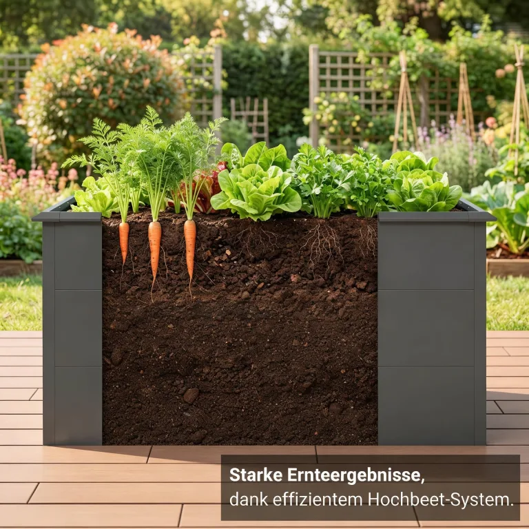novaterra® Hochbeet Metall Anthrazit - B 100 x T 50 x H 77 cm - Premium Hochbeet aus pulverbeschichtetem Stahl, Schneckenschutz, wetterfest, ideal für Kräuterbeet, Frühbeet & Blumenkasten – Bild 8