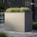 novaterra® Hochbeet Metall Anthrazit - B 100 x T 50 x H 77 cm - Premium Hochbeet aus pulverbeschichtetem Stahl, Schneckenschutz, wetterfest, ideal für Kräuterbeet, Frühbeet & Blumenkasten - Thumbnail 2
