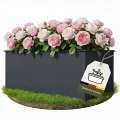 novaterra® Hochbeet Metall Anthrazit - B 100 x T 50 x H 77 cm - Premium Hochbeet aus pulverbeschichtetem Stahl, Schneckenschutz, wetterfest, ideal für Kräuterbeet, Frühbeet & Blumenkasten - Thumbnail 9