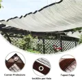 75 % Aluminium-Schattenstoff – Sonnenschutznetz mit Ösen für Garten, Gewächshaus, Terrasse, Zwinger, reißfeste Netzplane (6 x 13 m) – perfekt als Pflanzen- und Blumenschutz - Thumbnail 3