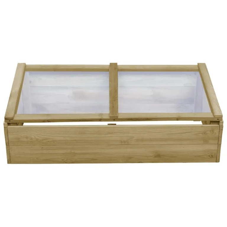 Hommdiy Gewächshaus Imprägniertes Kiefernholz 200 x 50 x 35 cm Frühbeet Frühbeetkasten – Bild 2