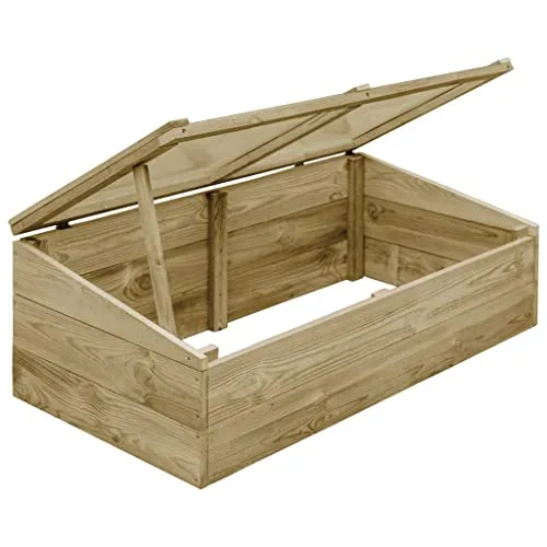 Hommdiy Gewächshaus Imprägniertes Kiefernholz 200 x 50 x 35 cm Frühbeet Frühbeetkasten – Bild 10