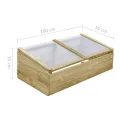 Hommdiy Gewächshaus Imprägniertes Kiefernholz 200 x 50 x 35 cm Frühbeet Frühbeetkasten - Thumbnail 6