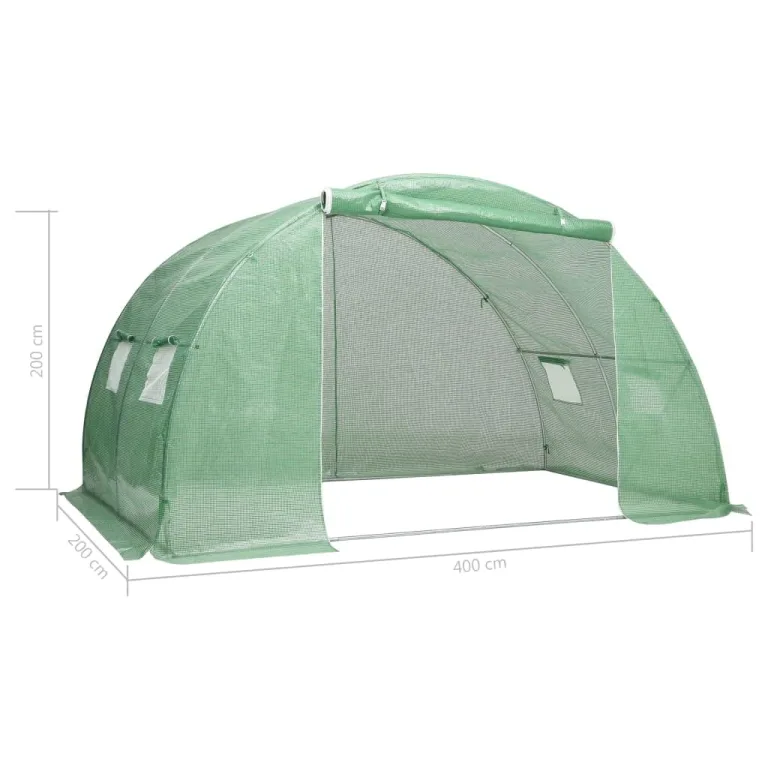 Hommdiy Gewächshaus 18m² 600x300x200 cm Treibhaus Frühbeet Tomatenhaus Folientunnel Pflanzenhaus – Bild 7