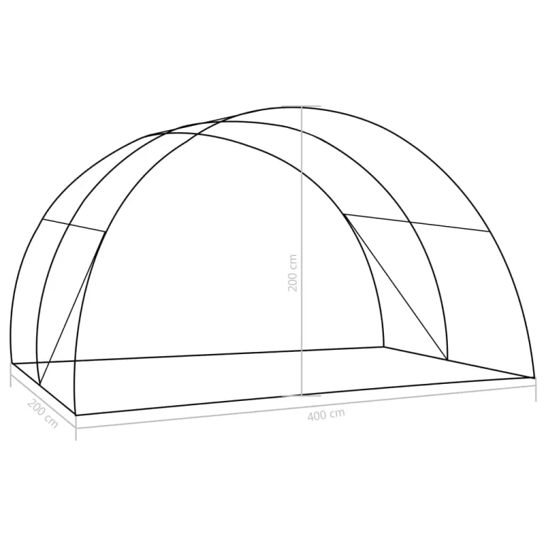 Hommdiy Gewächshaus 6,86 m² 3,43x2x2 m Treibhaus Frühbeet Tomatenhaus Folientunnel Pflanzenhaus – Bild 8