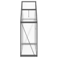 Hommdiy Gewächshaus mit Fundamentrahmen Anthrazit 169x58x195 cm Alu Pflanzenhaus mit Dachrinnensystem Flügeltür Treibhaus für Pflanzen Frühbeet - Thumbnail 3