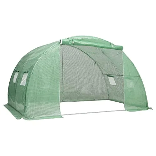 Hommdiy Gewächshaus 9m² 300x300x200 cm Treibhaus Frühbeet Tomatenhaus Folientunnel Pflanzenhaus – Bild 10