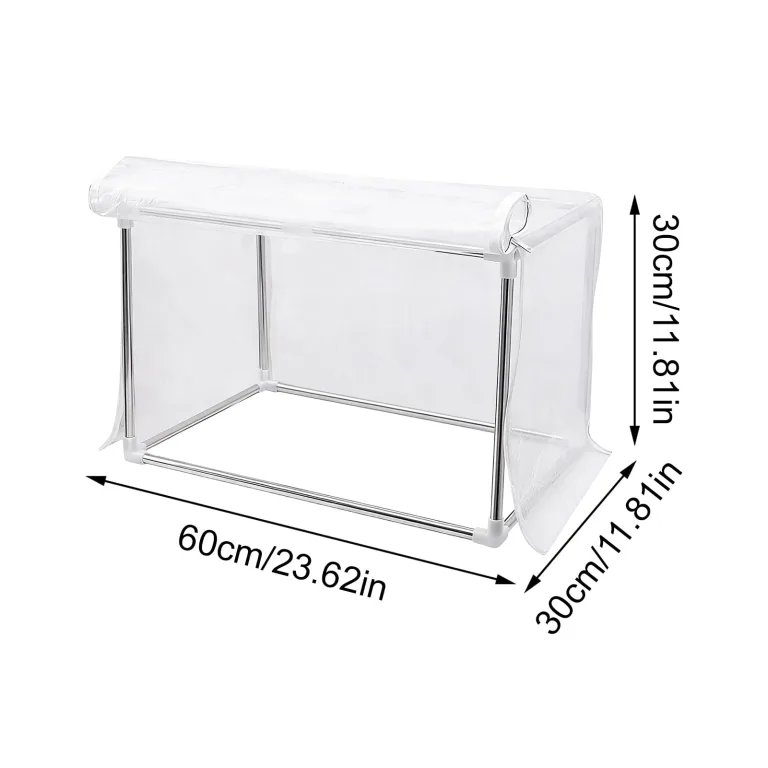 Mini Gewächshaus - Transparentes Pflanzenzelt 60 x 30 x 30 cm | tragbares Gewächshaus | Tragbare Gewächshäuser für schwere Lasten zum Anbau von Indoor-Tisch Balkon Gartenbrücke Winterterrasse Veranda – Bild 5