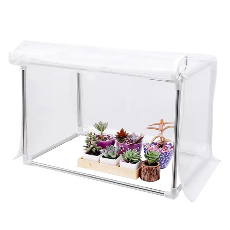 Mini Gewächshaus - Transparentes Pflanzenzelt 60 x 30 x 30 cm | tragbares Gewächshaus | Tragbare Gewächshäuser für schwere Lasten zum Anbau von Indoor-Tisch Balkon Gartenbrücke Winterterrasse Veranda – Bild 1