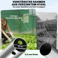 Outsunny Gewächshaus 3 x 2 x 2 m Foliengewächshaus mit Abschließbar Anschlag-Tür 6 Rollbar Netzfenster Stützstangen Verlängerte Kanten, UV-beständig Folientunnel, Winterfest Tomatenhaus, Grün - Thumbnail 6