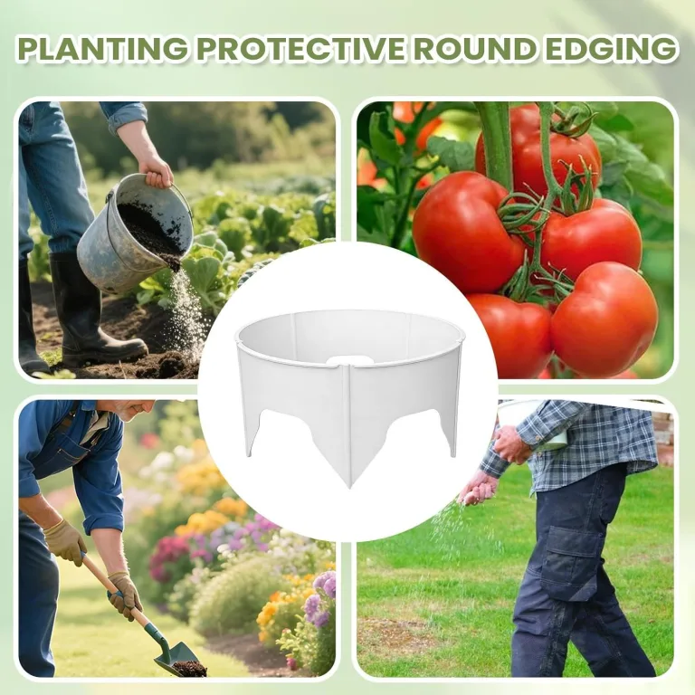 Générique Pflanzring – ABS 5,91 x 5,39 Zoll | kreisförmige Ringe, wiederverwendbar, tiefe Bewässerung, Schutz für den Garten für Tomaten, Paprika, Blumen, Sträucher, Gemüsegärten, Höfe & Gewächshäuser – Bild 6