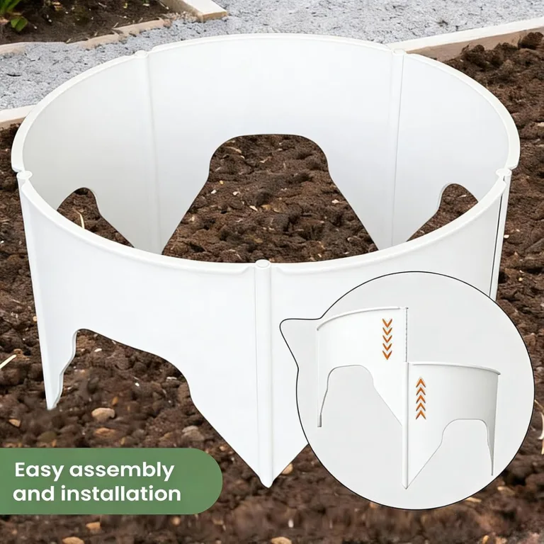Générique Pflanzring – ABS 5,91 x 5,39 Zoll | kreisförmige Ringe, wiederverwendbar, tiefe Bewässerung, Schutz für den Garten für Tomaten, Paprika, Blumen, Sträucher, Gemüsegärten, Höfe & Gewächshäuser – Bild 7