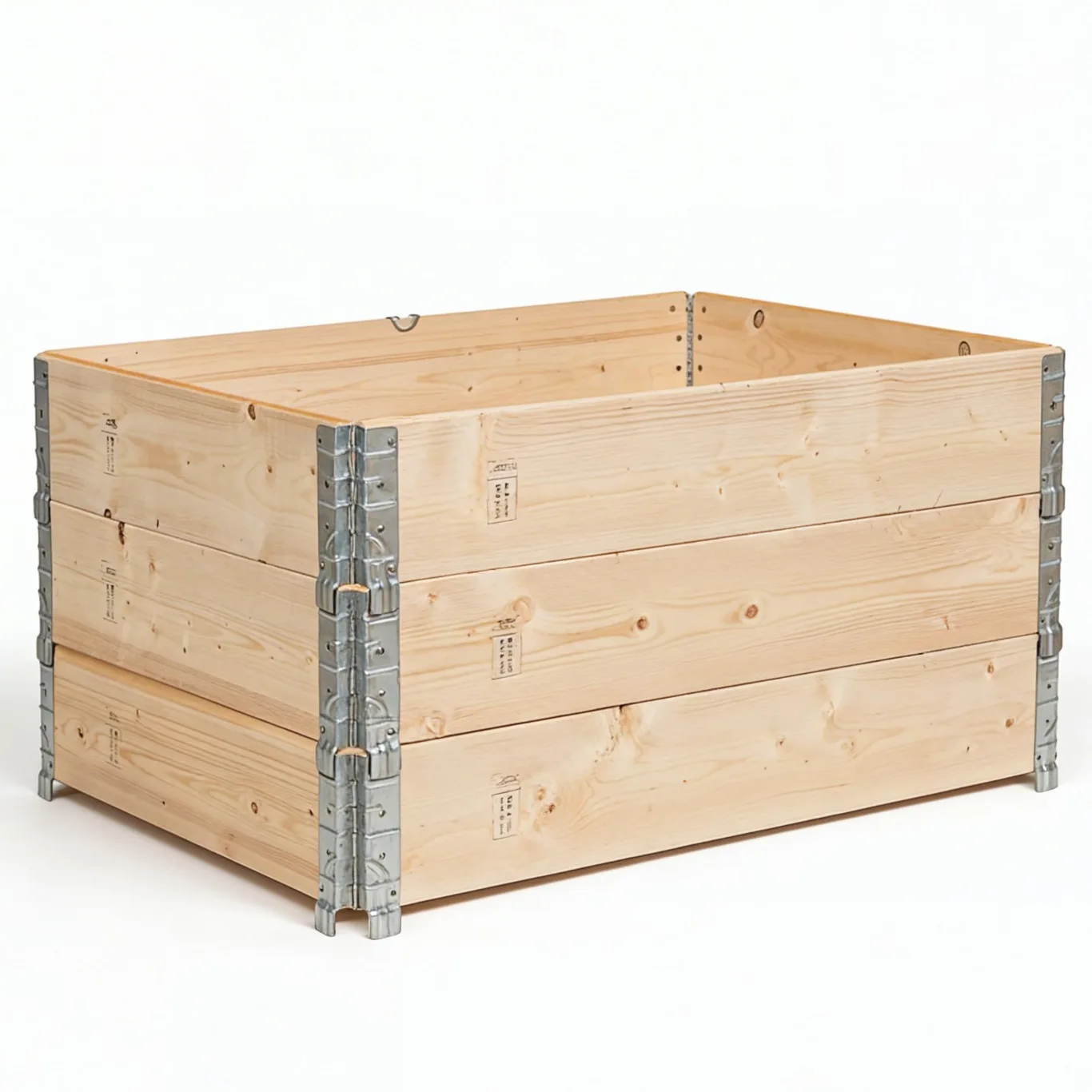 Krog® Hochbeet Holz 120x80x60 cm aus stabilem Palettenrahmen – stapelbares Hochbeete-Kit für Garten – ideal als Gemüsebeet, Kräuterbeet oder erweiterbar zum Hochbeet mit Frühbeetaufsatz - Bild 1