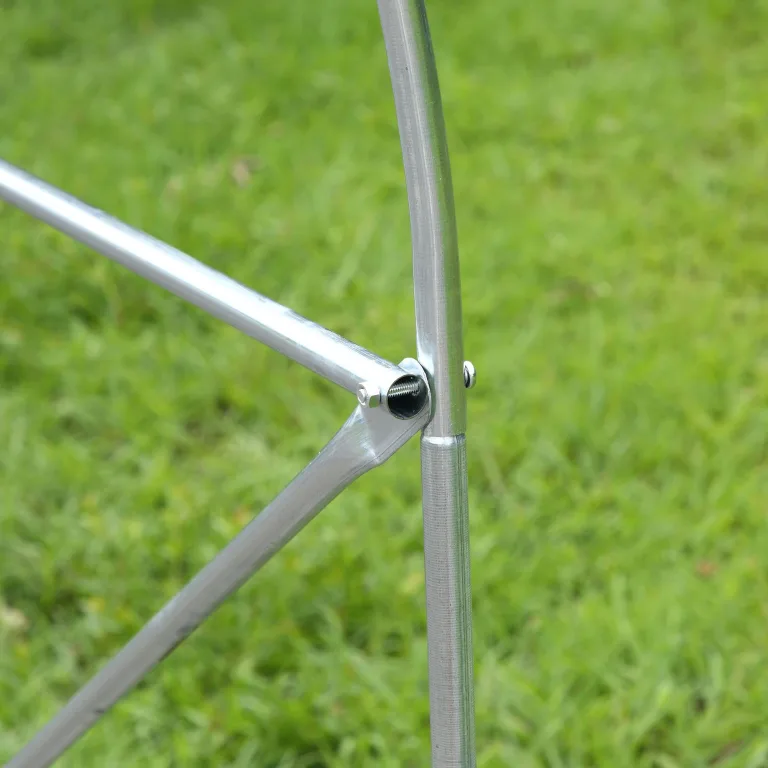 Outsunny Gewächshaus, Gartentunnel, 8 m², mit Polyethylen-Plane, hohe Dichte, 140 g/m², Gartengewächshaus, Tunnel 400 x 200 x 200 cm, 2 Türen, 6 Fenster, für Gemüse, Obst, Blumen, alle Jahreszeiten – Bild 8