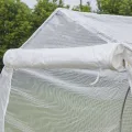 Outsunny Gewächshaus, Gartentunnel, 8 m², mit Polyethylen-Plane, hohe Dichte, 140 g/m², Gartengewächshaus, Tunnel 400 x 200 x 200 cm, 2 Türen, 6 Fenster, für Gemüse, Obst, Blumen, alle Jahreszeiten - Thumbnail 9