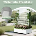 Pflanzkasten aus Metall für den Außenbereich mit Spalier, Hochbeet aus Metall mit Rad, freistehender Sichtschutz-Pflanzkasten für Blumen, Gemüse im Garten, auf der Terrasse, auf dem Balkon - Thumbnail 2