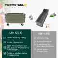 Permasteel Hochbeet Metall mit Rollen für Garten oder Balkon - Pflanzkübel groß außen 57x42x82 cm - Selbstbewässerungssystem, Wasserstandsanzeige und Ablassventil - Für Gemüse, Kräuter oder Blumen - Thumbnail 4