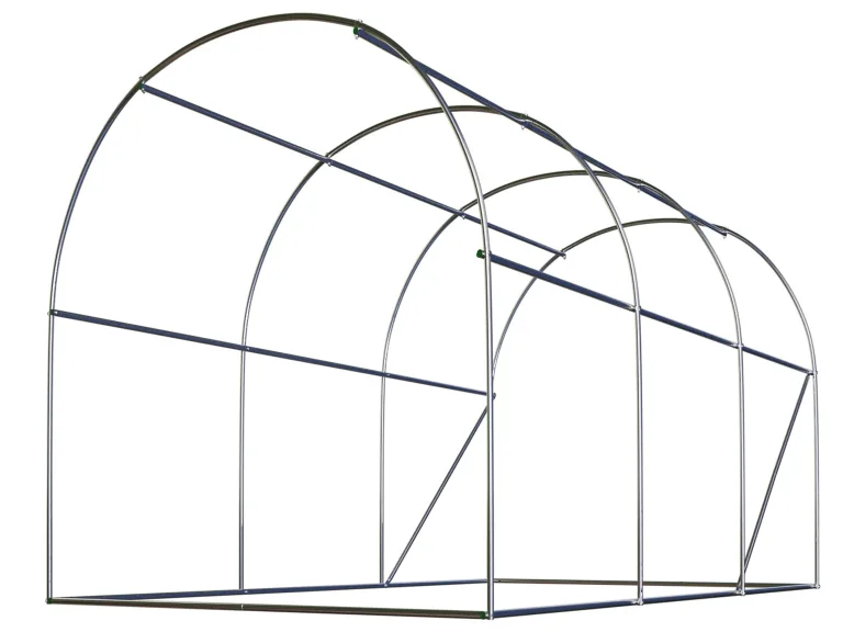 Gewächshaus Foliengewächshaus - 4 m² - Tomatenhaus mit 4 Fenstern und verzinktem Stahlrahmen - 100 m Sisalschnur Garten - Grün – Bild 4