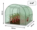 Gewächshaus Foliengewächshaus - 4 m² - Tomatenhaus mit 4 Fenstern und verzinktem Stahlrahmen - 100 m Sisalschnur Garten - Grün - Thumbnail 3