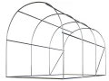 Gewächshaus Foliengewächshaus - 4 m² - Tomatenhaus mit 4 Fenstern und verzinktem Stahlrahmen - 100 m Sisalschnur Garten - Grün - Thumbnail 4