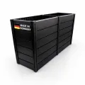 KHW Hochbeet Demeter XXL Schmal | 158×44×92 cm Garten Hochbeet | 588L Pflanzvolumen | 100% recycelter Kunststoff | wetterfest & UV-beständig | werkzeuglose Steckmontage | Anthrazit | Made in Germany - Thumbnail 1
