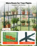 VEVOR Gewächshaus 137x137x196 cm, Foliengewächshaus, Tomatenhaus, Tomatengewächshaus mit PVC-Abdeckung, 2 Ebenen, 10 Regalböden, Aufrollbarer Reißverschlusstür, Treibhaus für Außenbereich - Thumbnail 4