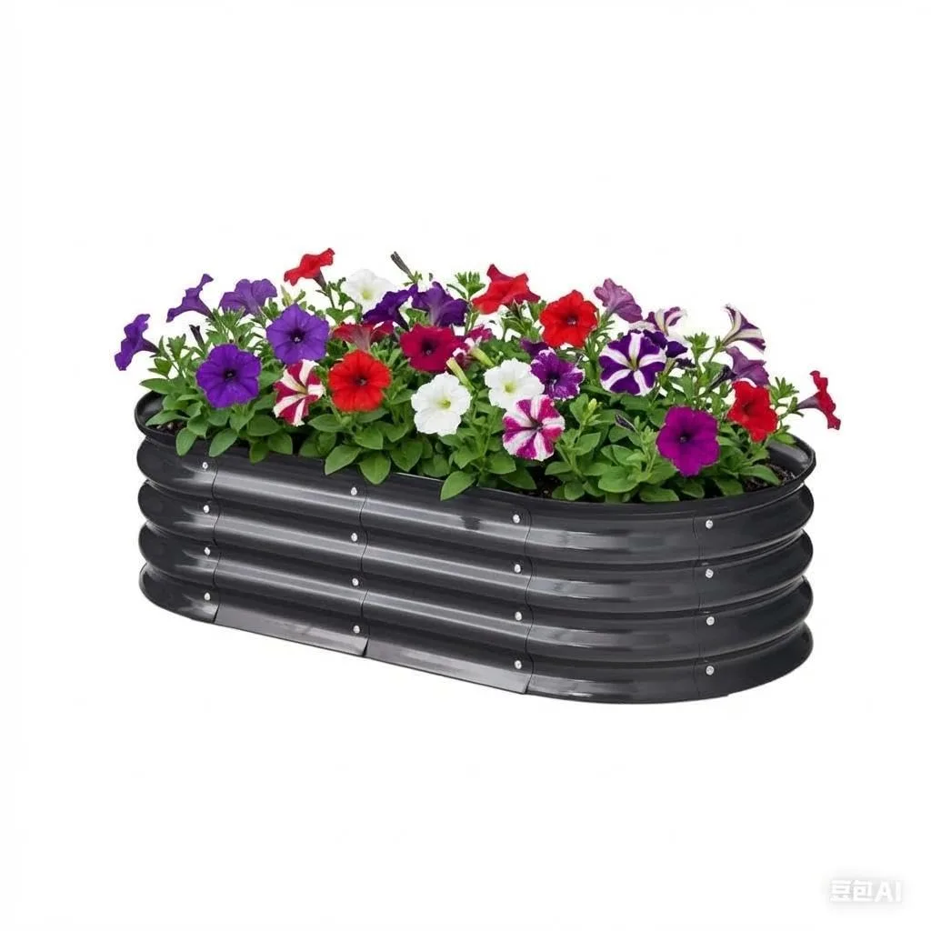 Hochbeet aus verzinktem Stahl in Schwarz – Bodenloses Gartenbeet für Gemüse, Kräuter & Blumen – Rostbeständiger Pflanzkasten mit Sicherheitskanten – Stabil, Witterungsbeständig & Einfache Montage - Bild 1