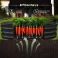 Hochbeet aus verzinktem Stahl in Schwarz – Bodenloses Gartenbeet für Gemüse, Kräuter & Blumen – Rostbeständiger Pflanzkasten mit Sicherheitskanten – Stabil, Witterungsbeständig & Einfache Montage - Thumbnail 5