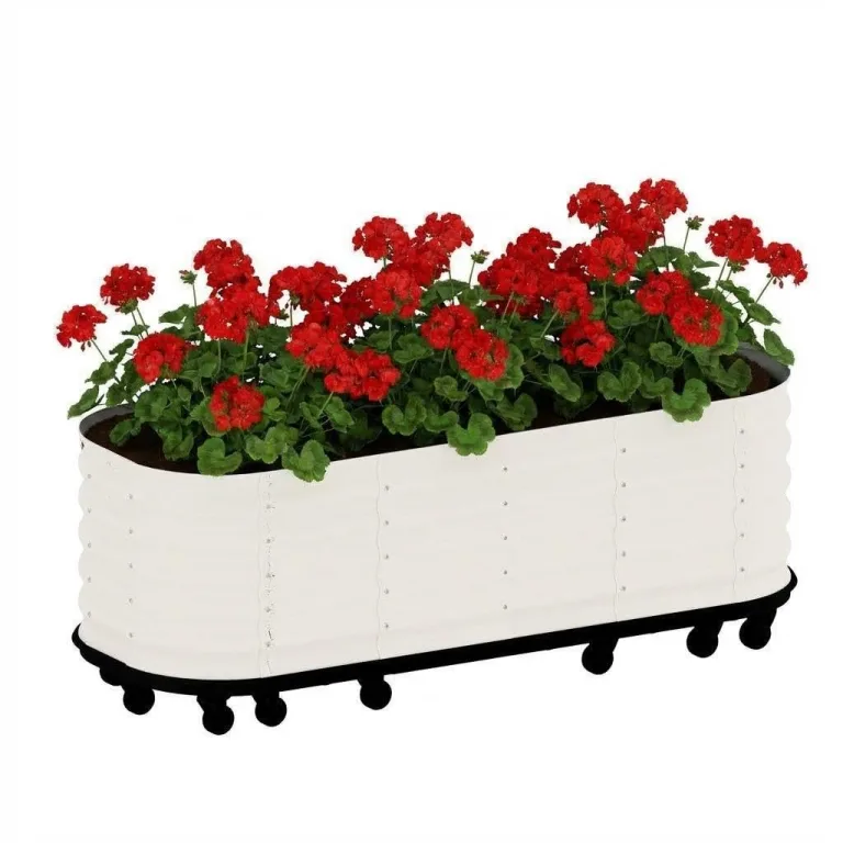 Verzinktes Metall Hochbeet Hoch – Rostbeständiges Gartenhochbeet für Gemüse, Kräuter & Blumen – Robuster Pflanzkasten für Garten, Terrasse oder Rasen – Wetterfest & Einfache Montage, Beige – Bild 7