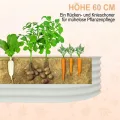 Verzinktes Metall Hochbeet Hoch – Rostbeständiges Gartenhochbeet für Gemüse, Kräuter & Blumen – Robuster Pflanzkasten für Garten, Terrasse oder Rasen – Wetterfest & Einfache Montage, Beige - Thumbnail 3