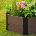 Sechseckiges Hochbeet Holzoptik, Pflanzbeet für Garten Balkon Terrasse, 30 cm Tiefes Hochbeet für Gemüse Kräuter Blumen, Großes Pflanzkasten Outdoor Indoor, Modernes Design, 80x80x30cm - Thumbnail 4