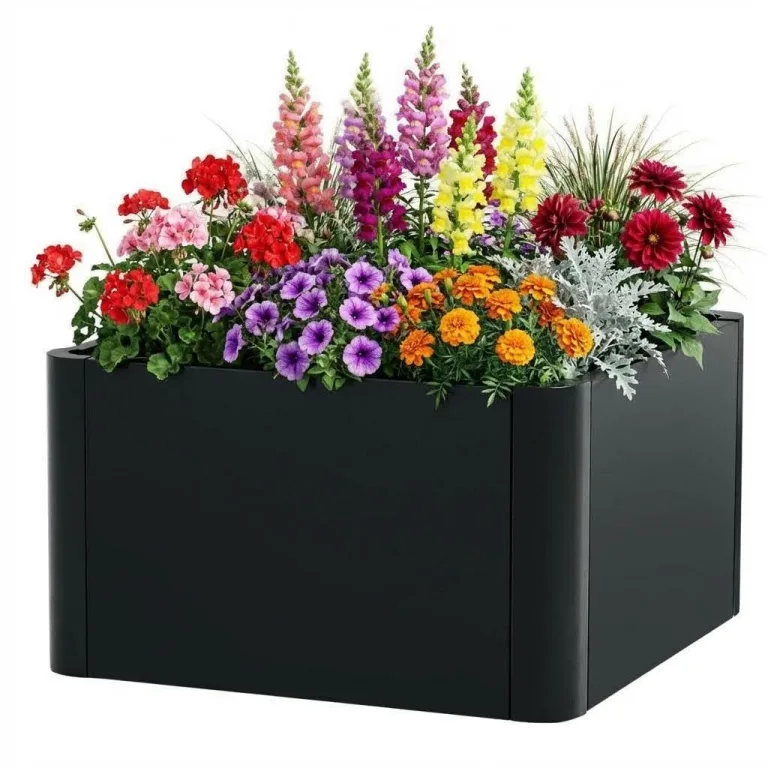 Großes rechteckiges Hochbeet aus Stahl – Robuster Pflanzkasten ohne Boden für Garten, Terrasse & Balkon, langlebig & vielseitig für Gemüse, Blumen und Kräuter, 52x52x30cm – Bild 1
