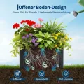 Großes rechteckiges Hochbeet aus Stahl – Robuster Pflanzkasten ohne Boden für Garten, Terrasse & Balkon, langlebig & vielseitig für Gemüse, Blumen und Kräuter, 52x52x30cm - Thumbnail 2