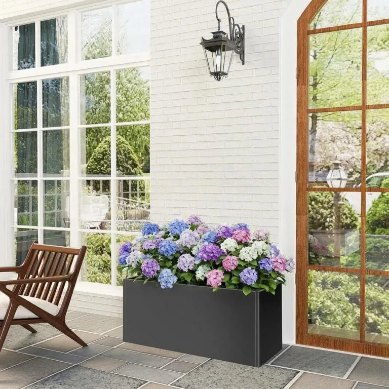 Metall Hochbeet Schwarz, Robustes Eisen Pflanzbeet ohne Boden, Stabiler Pflanzrahmen, Wetterfest & Langlebig, Ideal für Garten, Balkon, Terrasse & Rasen, Pflanzkasten für Blumen & Gemüse, 172x46x30cm – Bild 7
