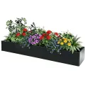 Hochbeet aus Aluminium 60x40x45 cm – Wetterfester Pflanzkasten mit Drainagelöchern, Tiefe Ausführung, Abgerundete Ecken & Anti-Schnitt-Kanten – Robust & Rostfrei für Terrasse, Balkon, Garten, Grau - Thumbnail 10