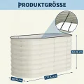 Verzinktes Metall Hochbeet Hoch – Beige Rostbeständiges Gartenhochbeet für Gemüse, Kräuter & Blumen – Robuster Pflanzkasten für Garten, Terrasse oder Rasen – Wetterfest & Einfache Montage - Thumbnail 2