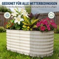 Verzinktes Metall Hochbeet Hoch – Beige Rostbeständiges Gartenhochbeet für Gemüse, Kräuter & Blumen – Robuster Pflanzkasten für Garten, Terrasse oder Rasen – Wetterfest & Einfache Montage - Thumbnail 8