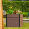 Holz Hochbeet 64x64x60 cm - Rechteckiger Outdoor Pflanzkasten ohne Boden, Großes Erhöhtes Gartenbeet für Gemüse, Kräuter und Blumen, Ideal für Terrasse, Garten & Balkon - Thumbnail 3