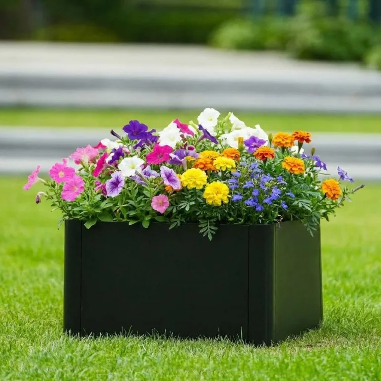 Großes rechteckiges Hochbeet aus Stahl – Robuster Pflanzkasten mit Boden für Garten, Terrasse & Balkon, langlebig & vielseitig für Gemüse, Blumen und Kräuter, 52x52x30cm – Bild 4