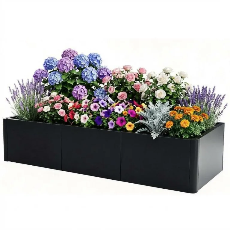 Großes rechteckiges Hochbeet aus Stahl – Robuster Pflanzkasten ohne Boden für Garten, Terrasse & Balkon, langlebig & vielseitig für Gemüse, Blumen und Kräuter, 136x52x30cm – Bild 1