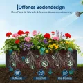 Großes rechteckiges Hochbeet aus Stahl – Robuster Pflanzkasten ohne Boden für Garten, Terrasse & Balkon, langlebig & vielseitig für Gemüse, Blumen und Kräuter, 136x52x30cm - Thumbnail 2