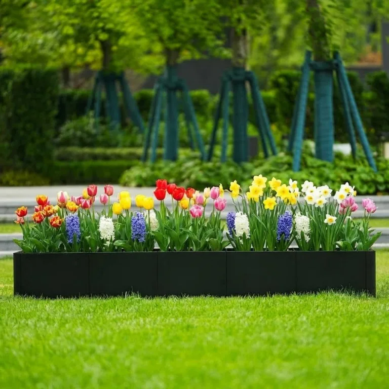 Großes rechteckiges Hochbeet aus Stahl – Robuster Pflanzkasten mit Boden für Garten, Terrasse & Balkon, langlebig & vielseitig für Gemüse, Blumen und Kräuter, 178x52x30cm – Bild 7