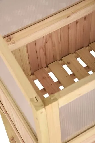 Hochbeet PULI Braun Tanne | Gewächshaus Holz-Hochbeet für Garten Anbaubeet Gemüsebeet Kräuterbeet – Bild 9