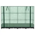 Hochbeet mit Gewächshausabdeckung 160x40x123 cm Rattanoptik Gartenbeet inklusive stabilem Eisenrahmen und wetterfester PE-Abdeckung für Gemüse Kräuter Blumen auf Balkon Terrasse - Thumbnail 4