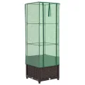 Hochbeet mit Gewächshaus Frühbeet Aufsatz Rattan Optik 40x40x139 cm für Tomaten Gemüse Kräuter, Stabiles PP Beet mit Eisenrahmen & Wasserdichter Abdeckung für Garten Balkon Terrasse - Thumbnail 2
