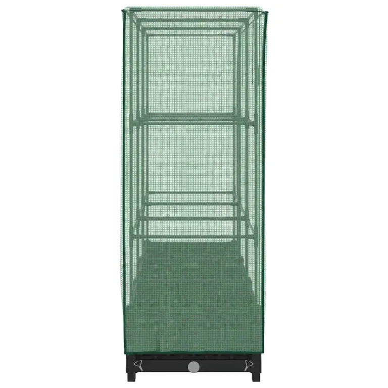 Hochbeet mit Gewächshausabdeckung 120x40x123 cm Rattanoptik für Garten und Balkon, Stabiles PP Beet mit Eisenrahmen & Wasserdichter PE Abdeckung für Gemüse und Kräuter – Bild 5